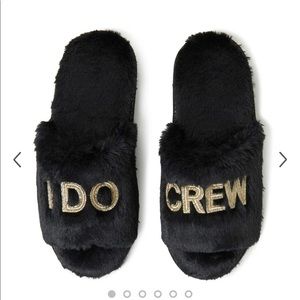 Dearfoams Women's I Do and I Do Crew Slide Slipper